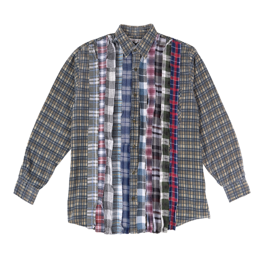 Needles Flannel Ribbon Shirt #QV397 Large