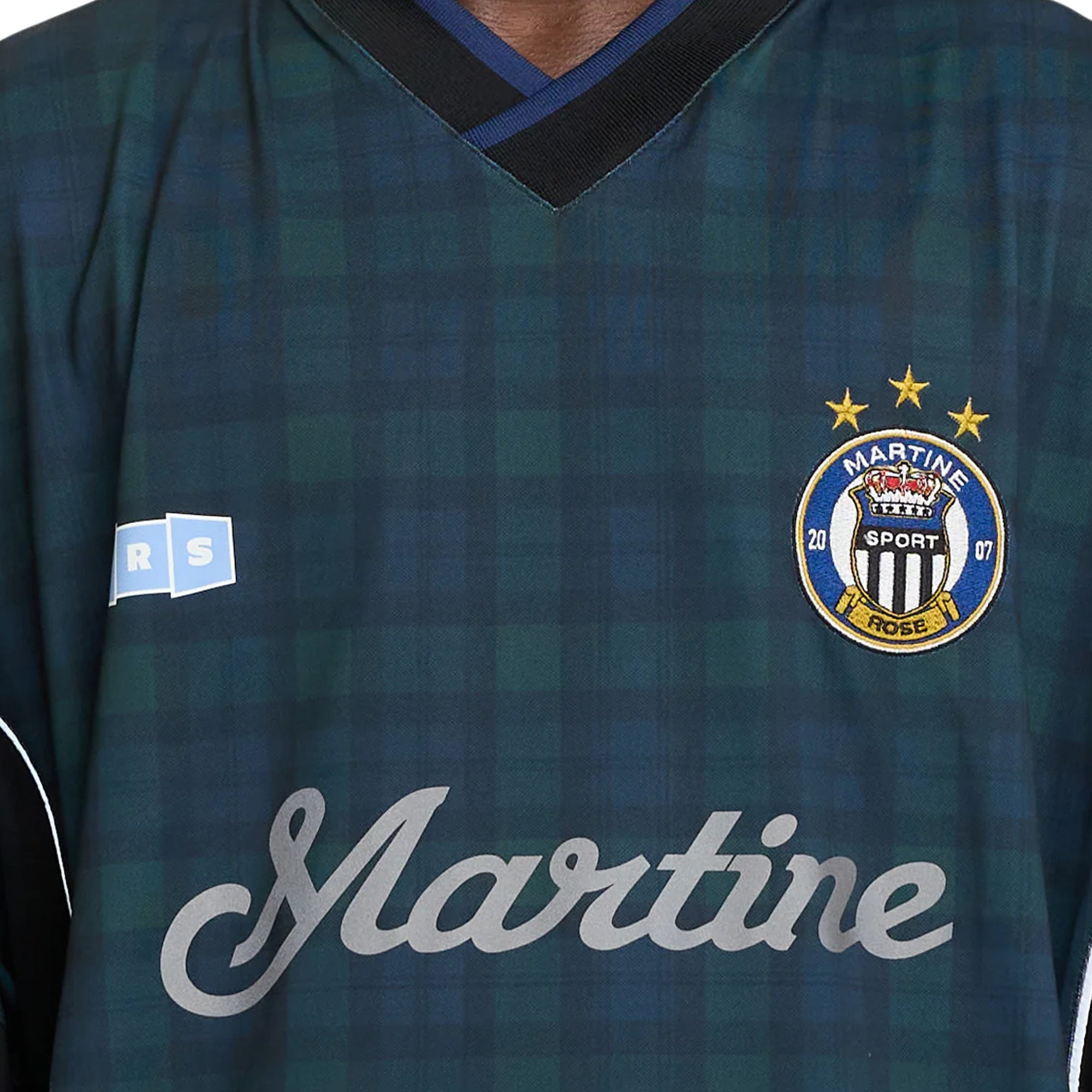 Martine Rose Football Shirt Black Tartan