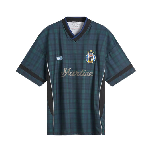 Martine Rose Football Shirt Black Tartan