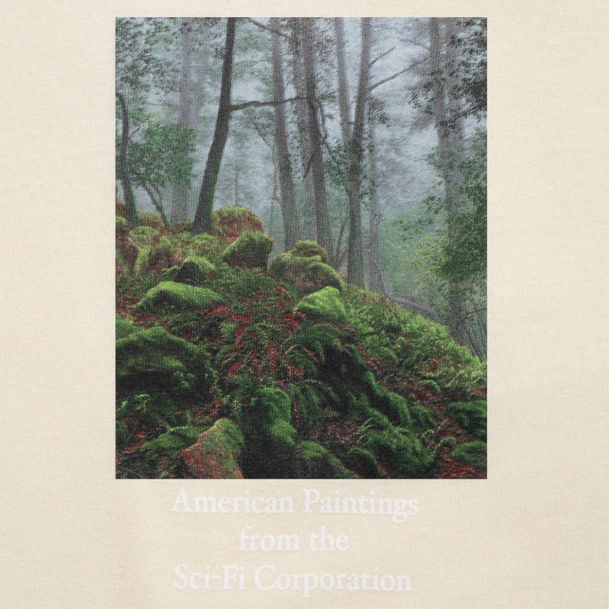 Sci-Fi Fantasy Forest T-Shirt Natural