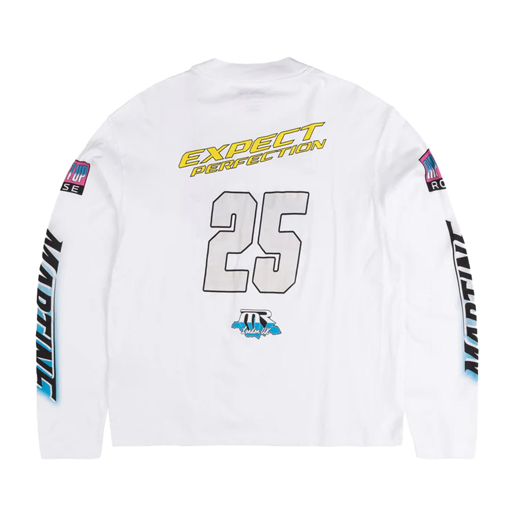 Martine Rose Funnel Neck Long Sleeve T-Shirt White Bmx