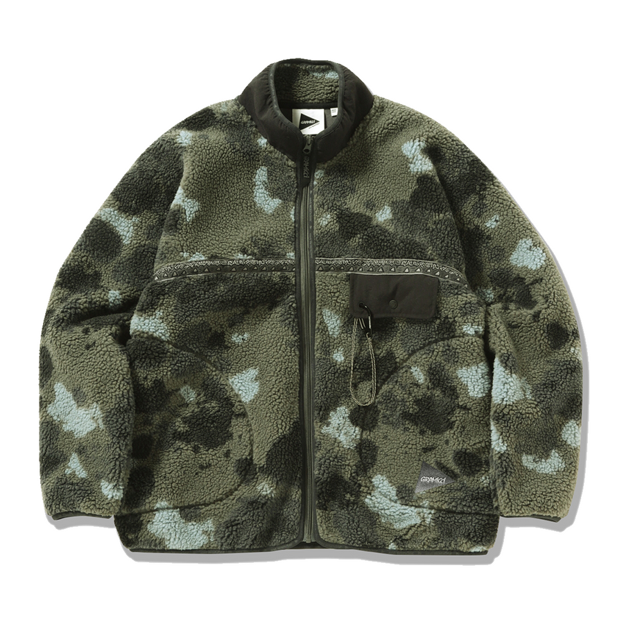 Gramicci x And Wander JQ Tape Fleece Jacket Camo