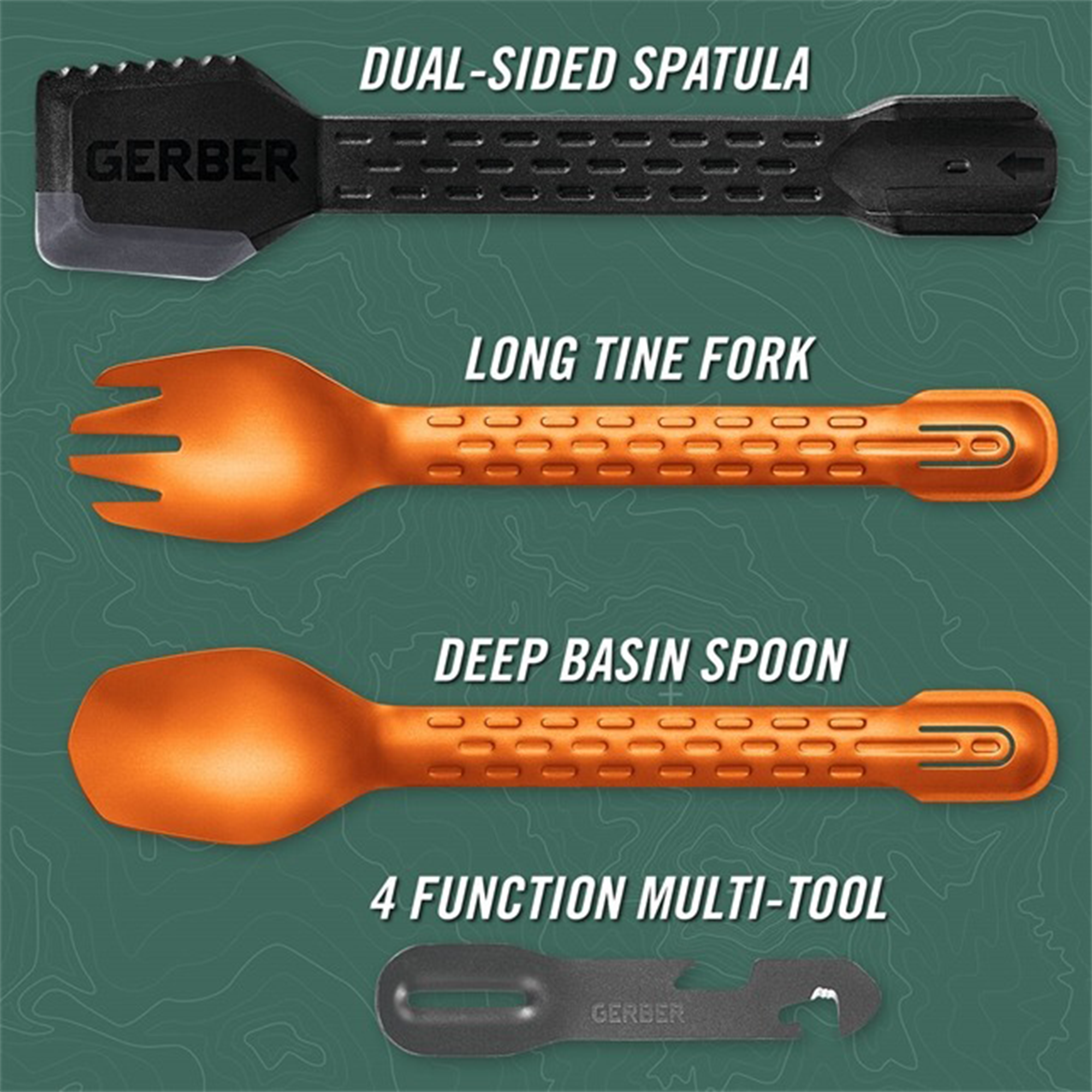 Gerber ComplEAT Utensil Set Burnt Orange
