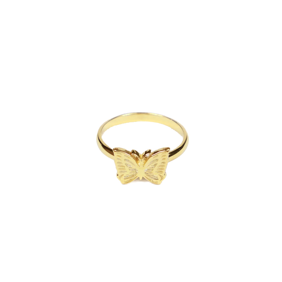 Needles Gold 18K Plated Ring Papillon