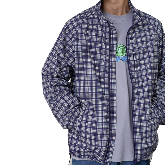 Gramicci Checkered Shell Jacket Navy Check