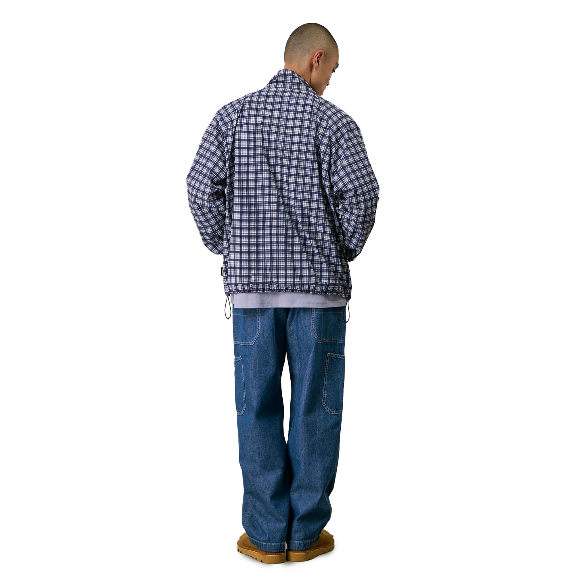 Gramicci Checkered Shell Jacket Navy Check