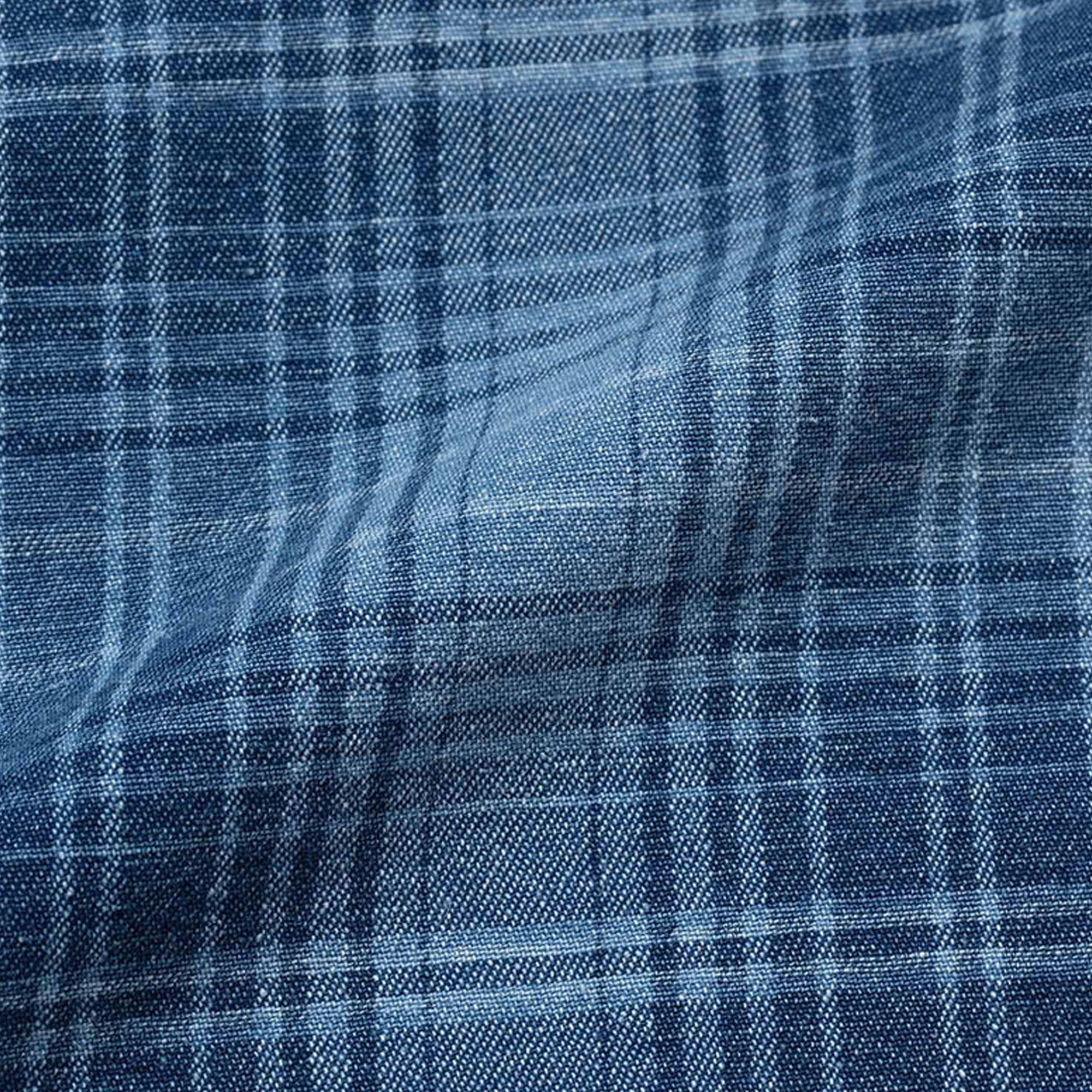 Gramicci Lagoon Short Denim Plaid Indigo Checkered Plaid