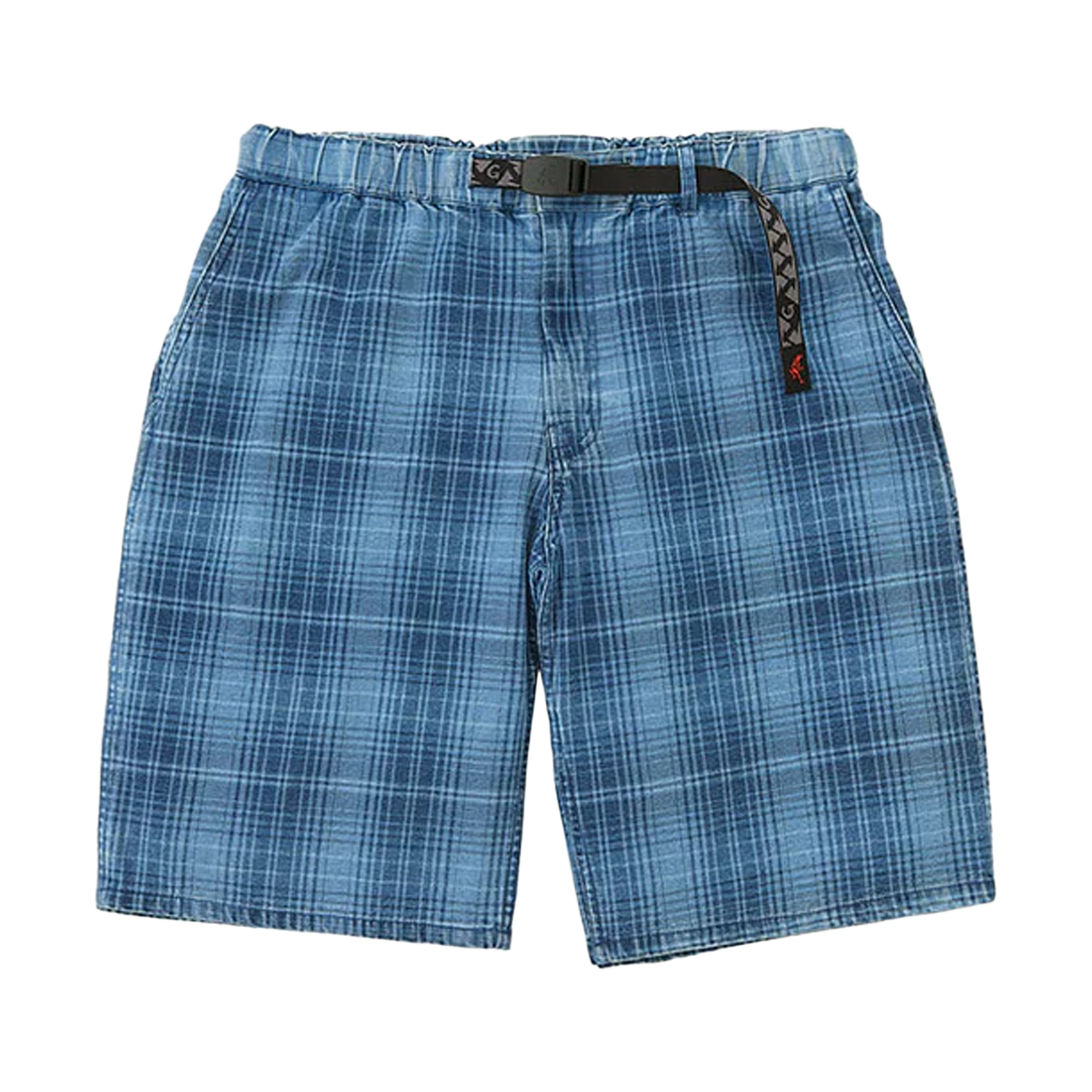 Gramicci Lagoon Short Denim Plaid Indigo Checkered Plaid