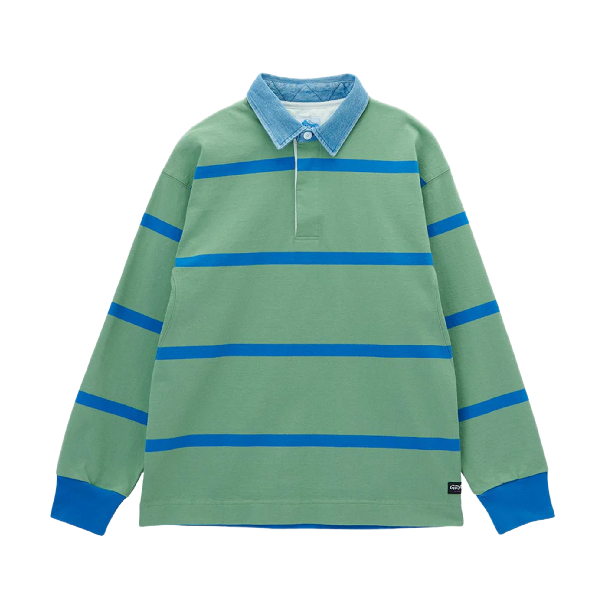 Gramicci Langdon Rugby Shirt Olive/Blue