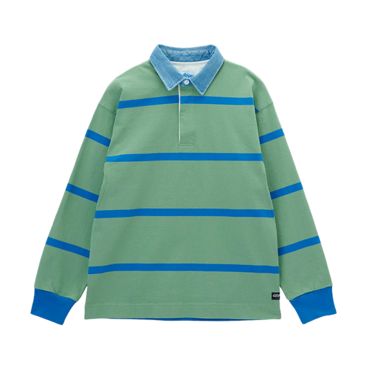 Gramicci Langdon Rugby Shirt Olive/Blue