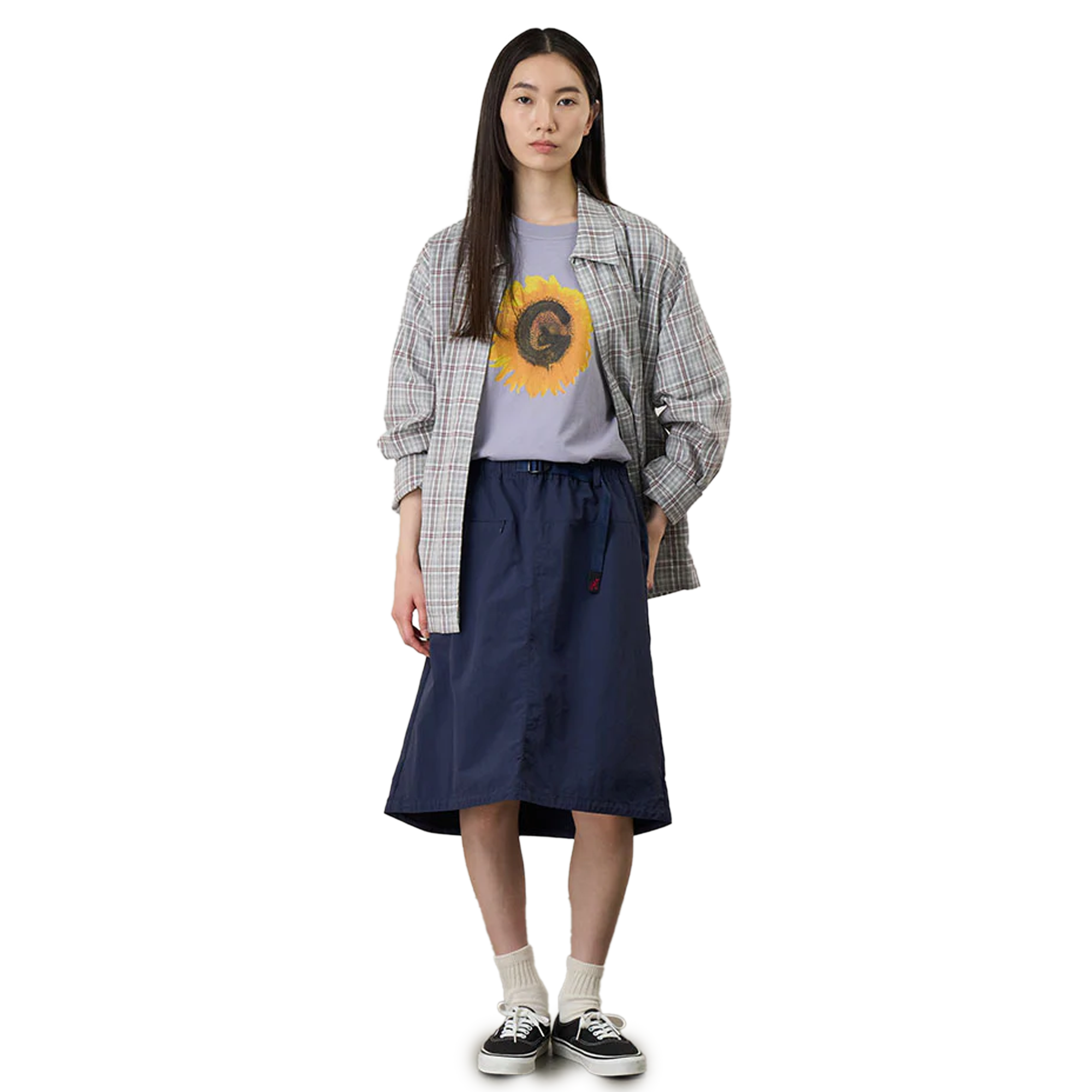 Gramicci Nylon Packable Midi Skirt British Navy