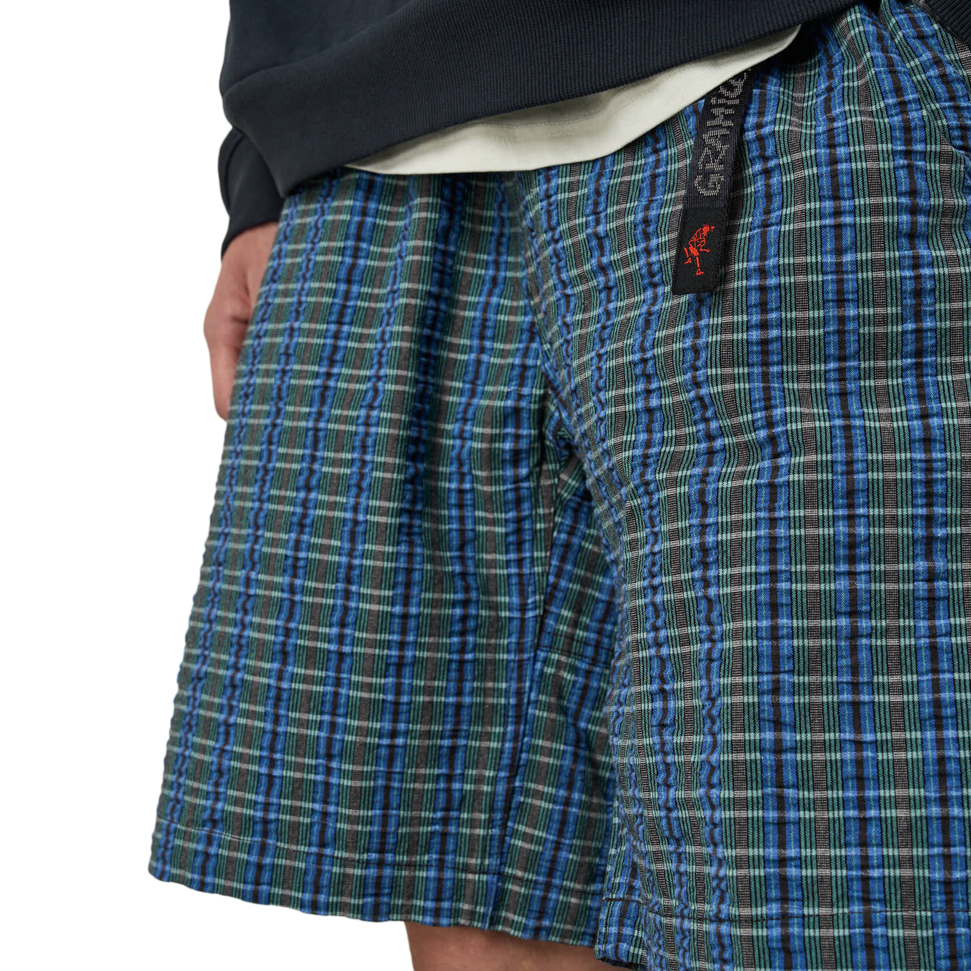 Gramicci O.G. G-Short Seersucker Plaid Multi Stripe