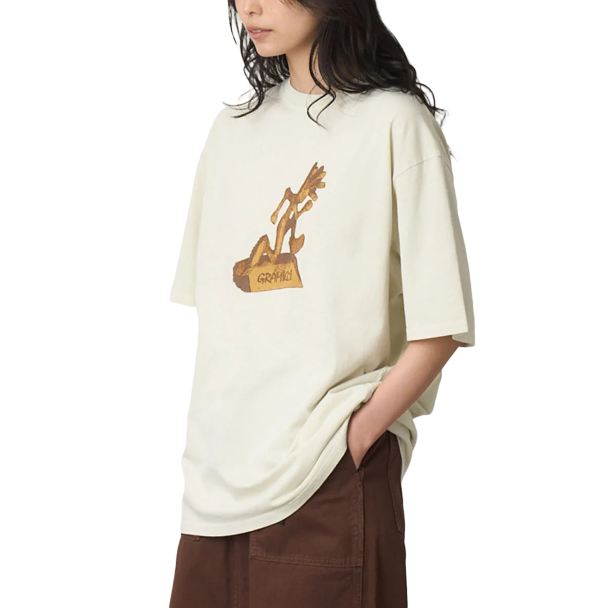 Gramicci Sculpture Tee Natural Pigment G5FU-T136