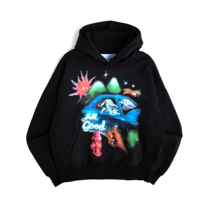 Jungles Jungles All Good Airbrush Hoodie Black H-AG-BLKBLK