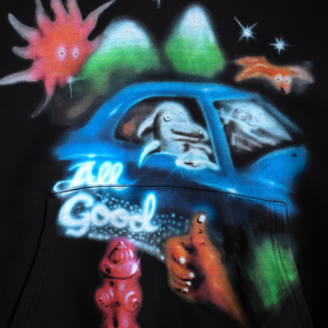 Jungles Jungles All Good Airbrush Hoodie Black H-AG-BLKBLK