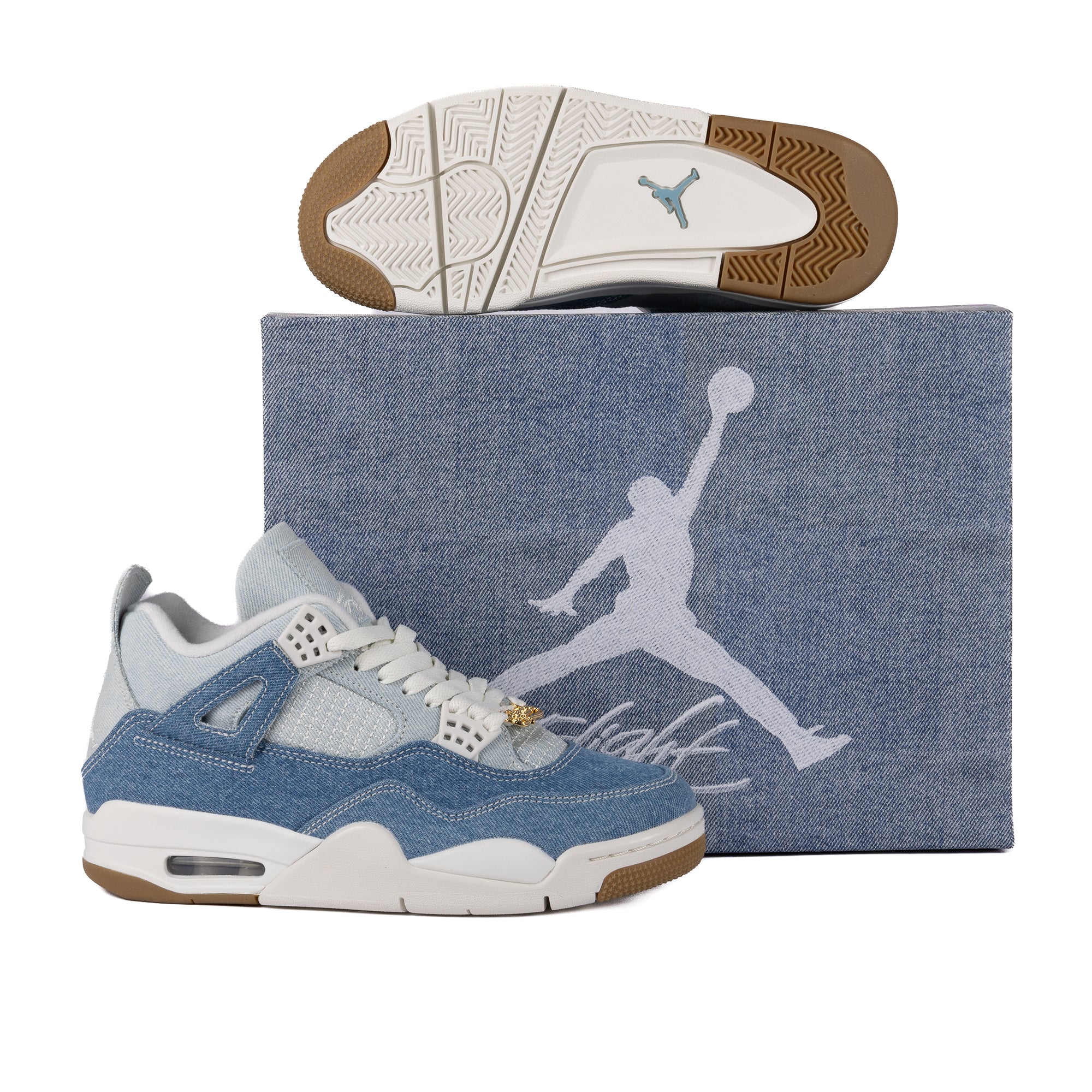 Nike Air Jordan 4 Retro "Worn Blue Denim" Sail/Gum Light Brown/Worn Blue IB6716-100