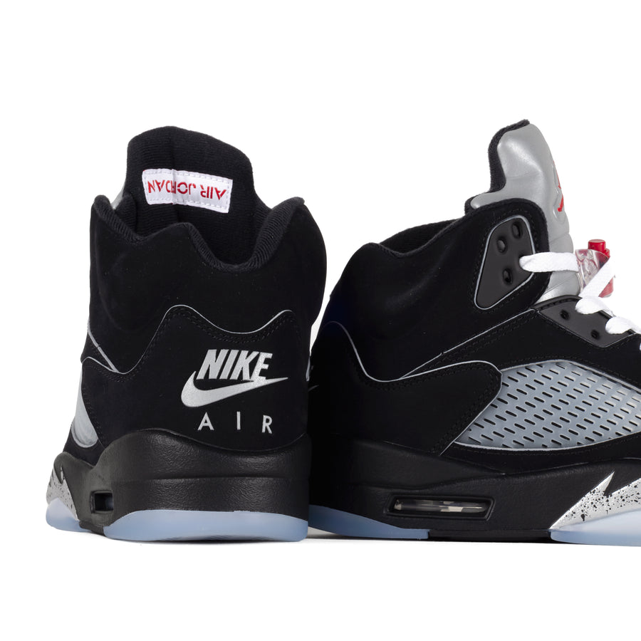 Nike Air Jordan 5 Retro OG Black/White/Metallic Silver/Fire Red HF3975-001