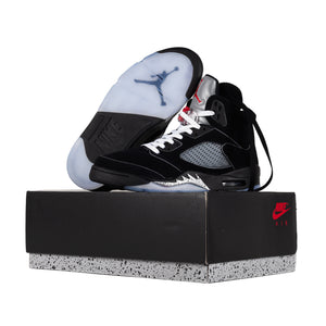 Nike Air Jordan 5 Retro OG Black/White/Metallic Silver/Fire Red HF3975-001