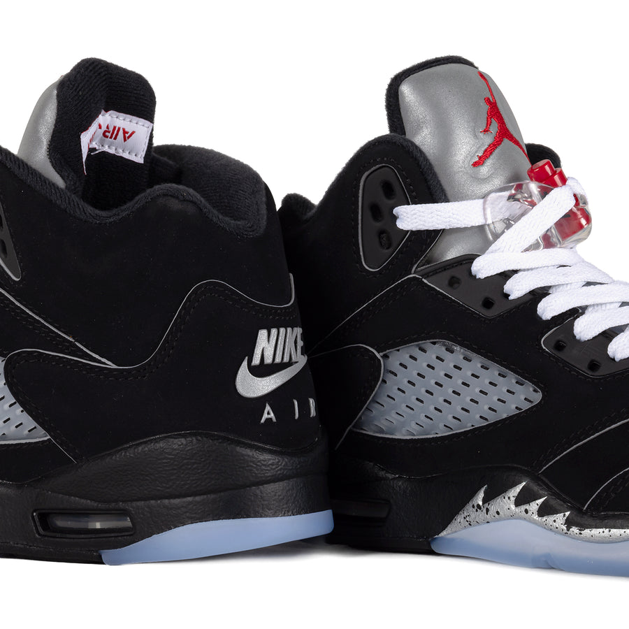 Nike Air Jordan 5 Retro OG (GS) Black/White/Metallic Silver/Fire Red HF3976-001