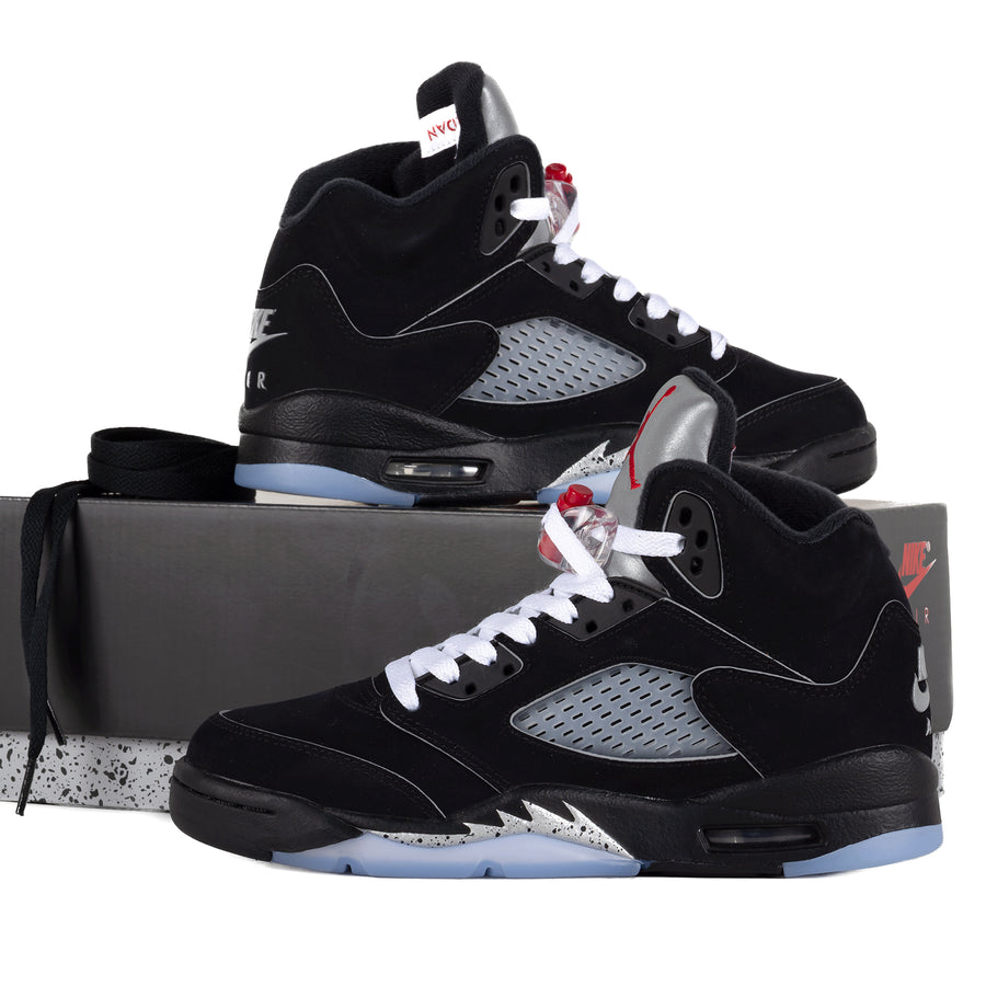 Nike Air Jordan 5 Retro OG (GS) Black/White/Metallic Silver/Fire Red HF3976-001