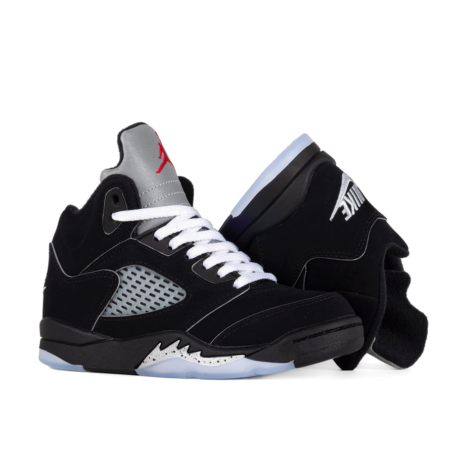 Nike Air Jordan 5 Retro OG (PS) Black/White/Metallic Silver/Fire Red HF3978-001