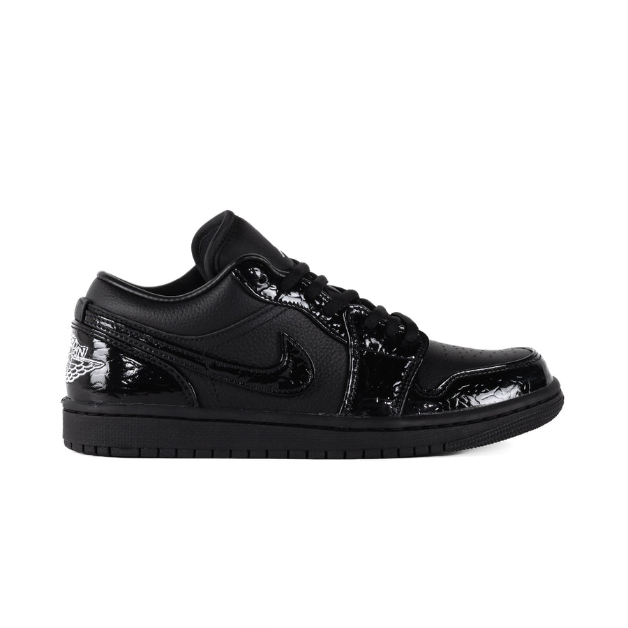 Nike Women's Air Jordan 1 Low SE Black/Black-White/Metallic Silver HJ7743-010