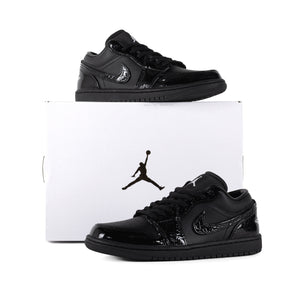 Nike Women's Air Jordan 1 Low SE Black/Black-White/Metallic Silver HJ7743-010