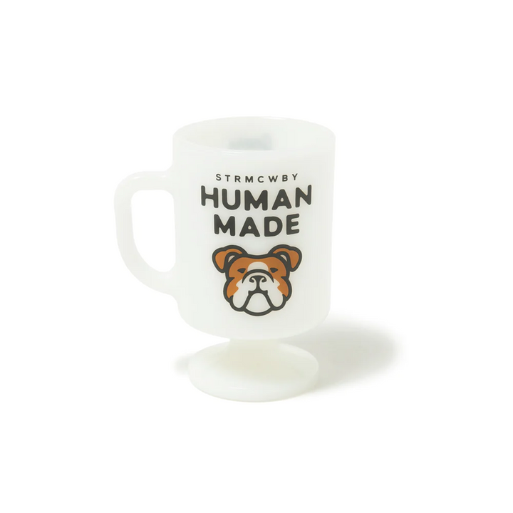 Human Made Bulldog Glass Pedestal Mug White HM25GD080