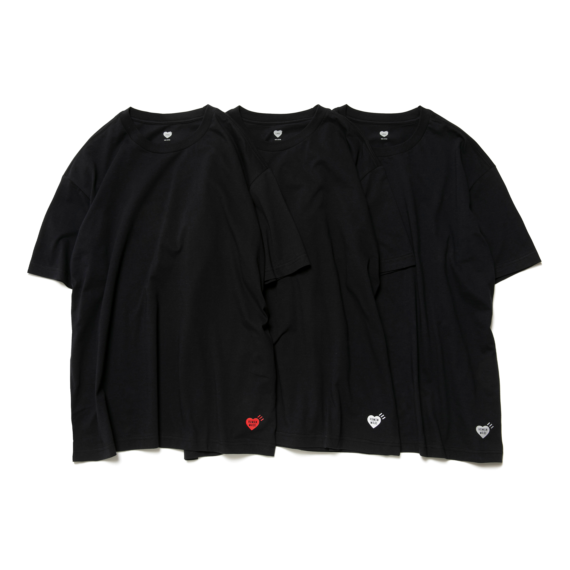 Human Made | 3Pack T-Shirt Set | Black | HM26CS001 – Laced