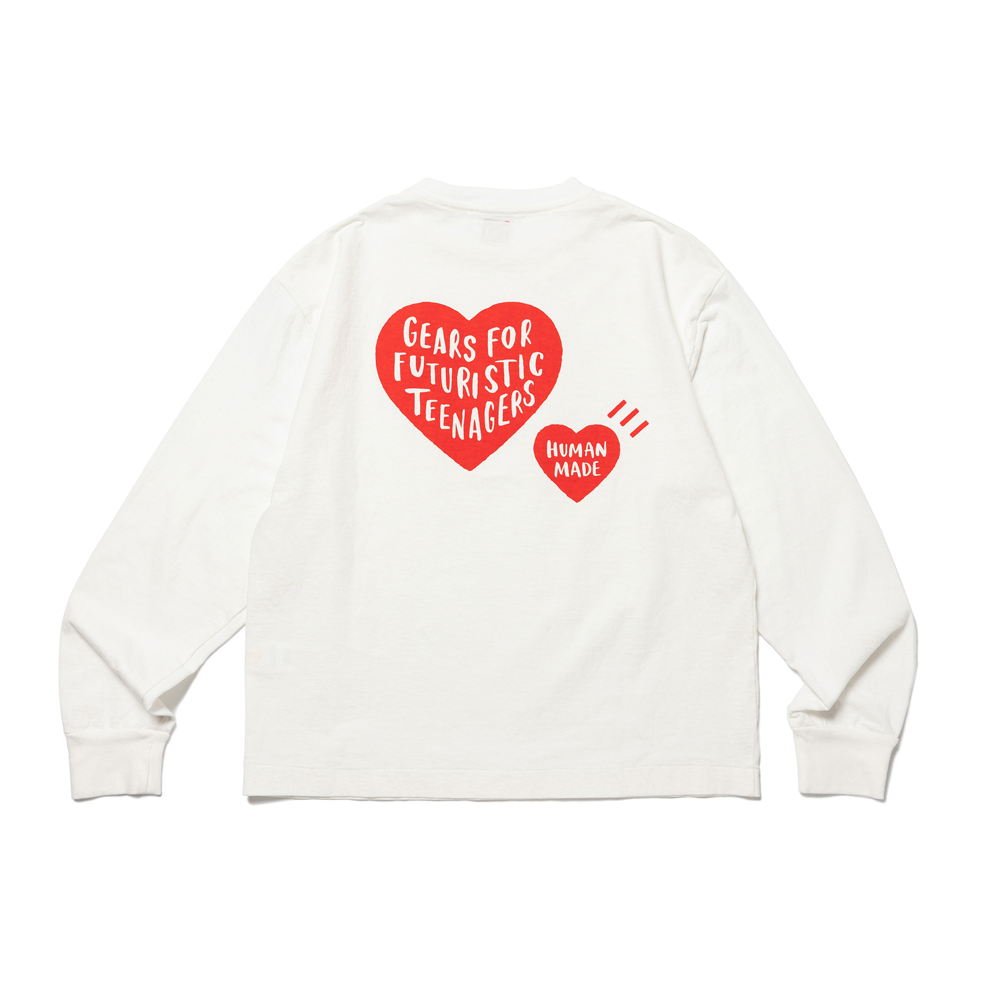 HUMAN MADE Heart L/S T-Shirt White-