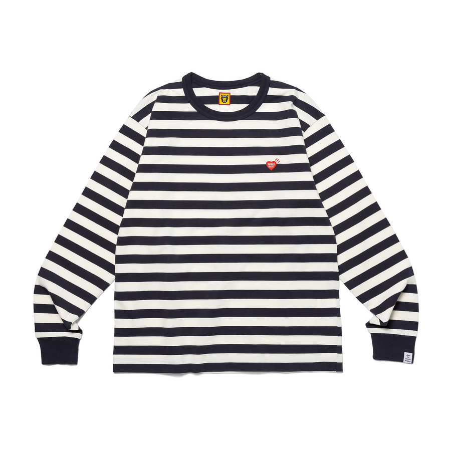 Human Made Striped L/S T-Shirt Navy HM26CS014