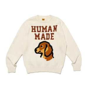 Human Made Dachs Knit Sweater White HM26CS038