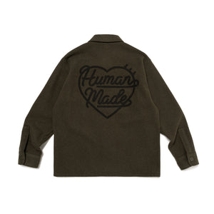 Human Made Wool CPO Shirt Olive Drab HM26SH008