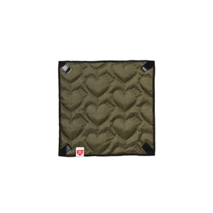Human Made Heart Quilt Wrap Cloth Small Olive Drab HM27GD030