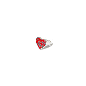 Human Made Heart Silver Ring Red HM27GD064