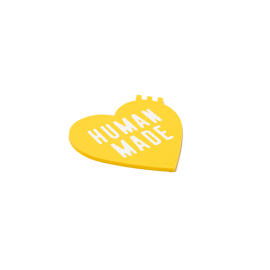 Human Made Heart PVC Coaster Yellow HM27GD075