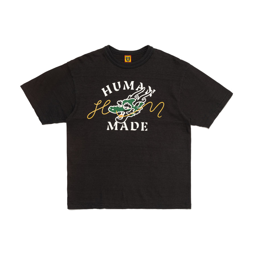 Human Made Mens Knitted Dragon Graphic T-Shirt #1 Black HM27TE001