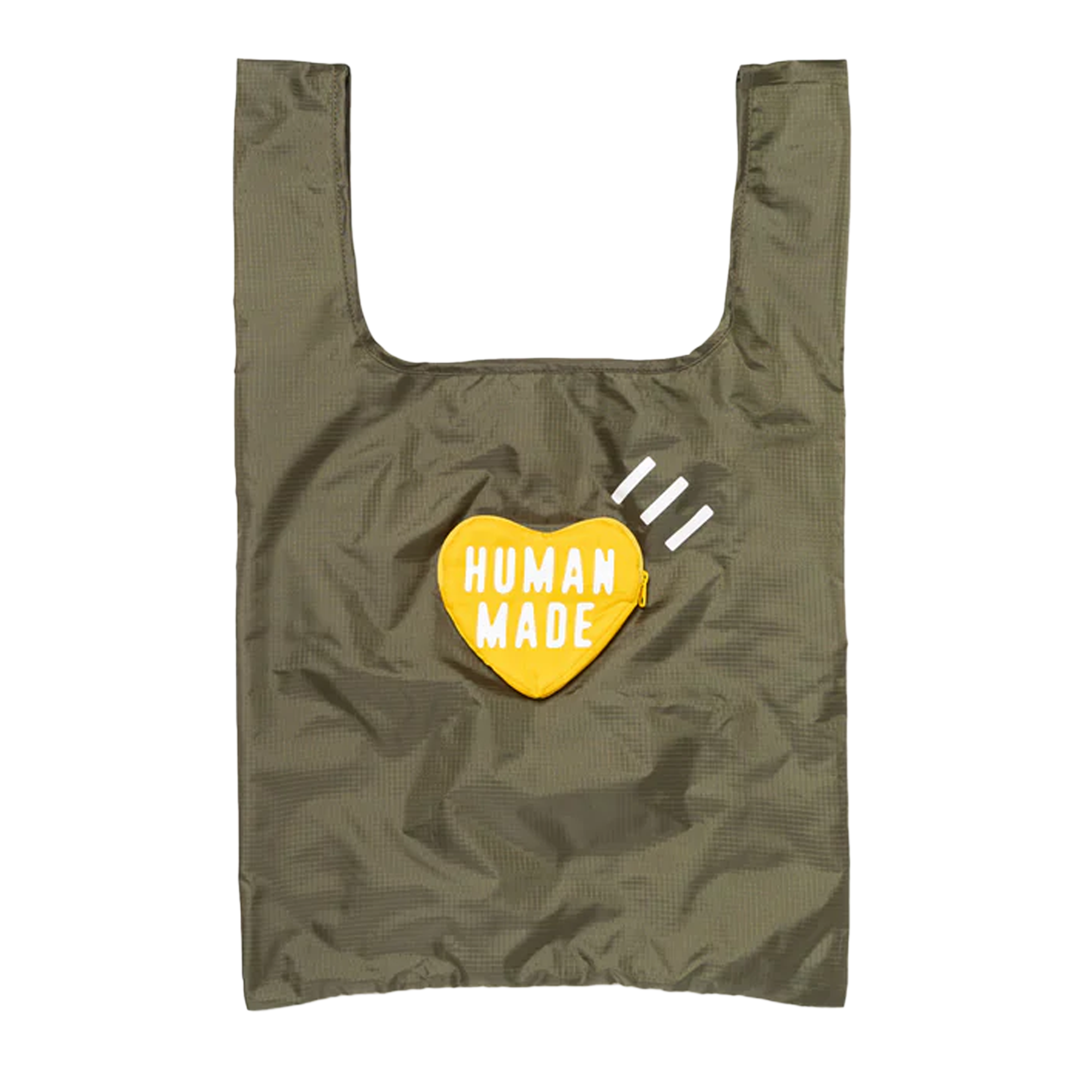 Human Made Heart Shopping Bag Large Olive Drab HM30GD025