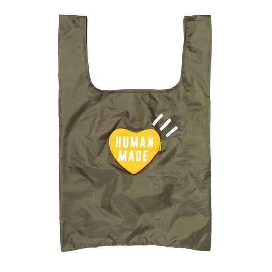 Human Made Heart Shopping Bag Large Olive Drab HM30GD025