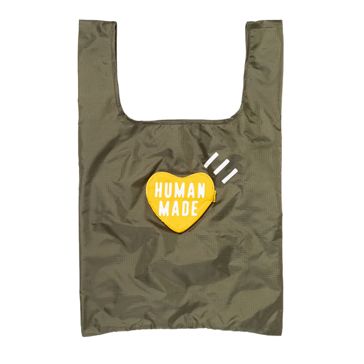 Human Made Heart Shopping Bag Large Olive Drab HM30GD025