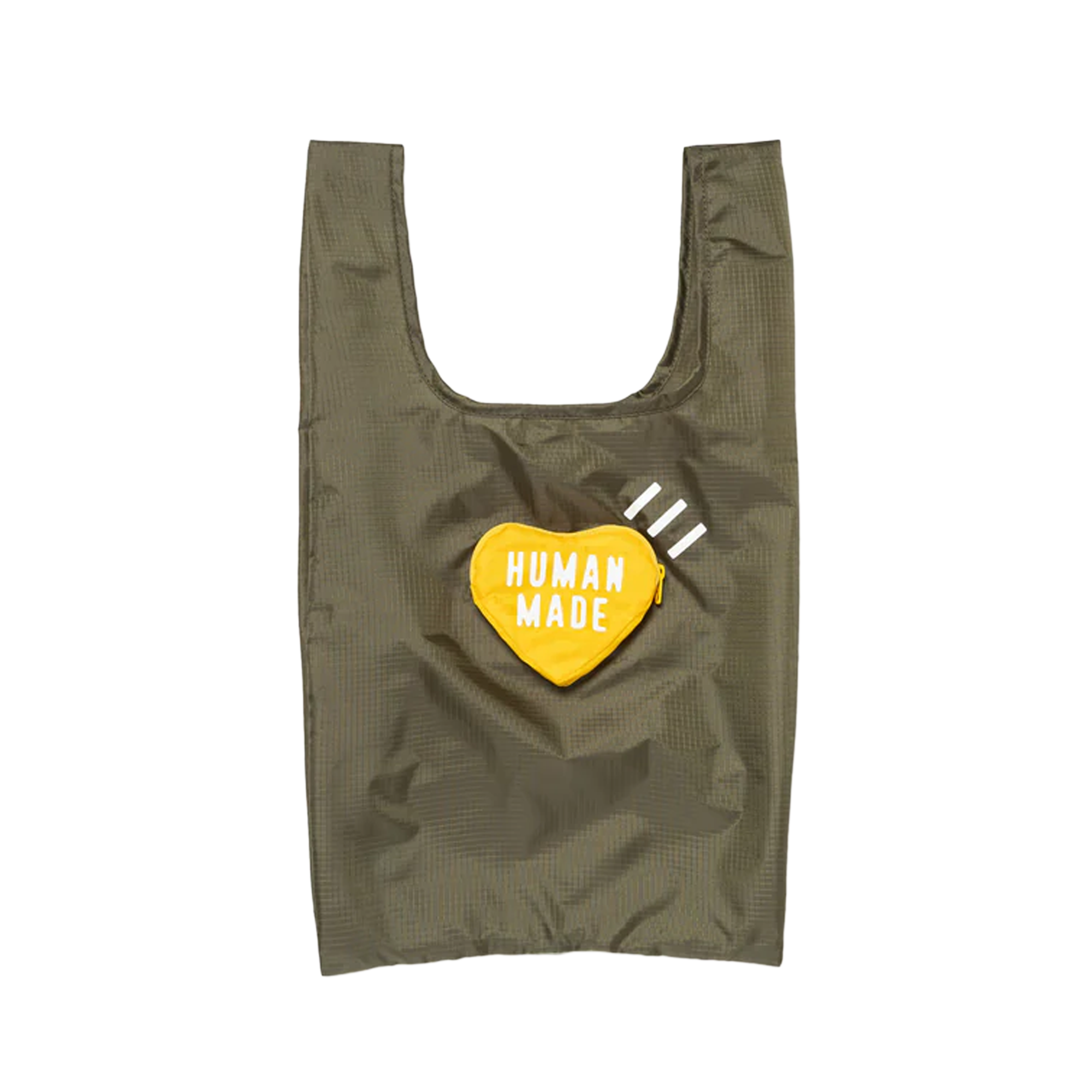 Human Made Heart Shopping Bag Small Olive Drab HM30GD026