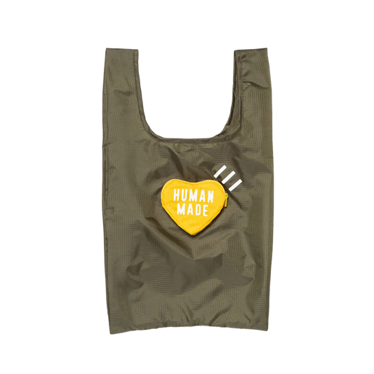 Human Made Heart Shopping Bag Small Olive Drab HM30GD026