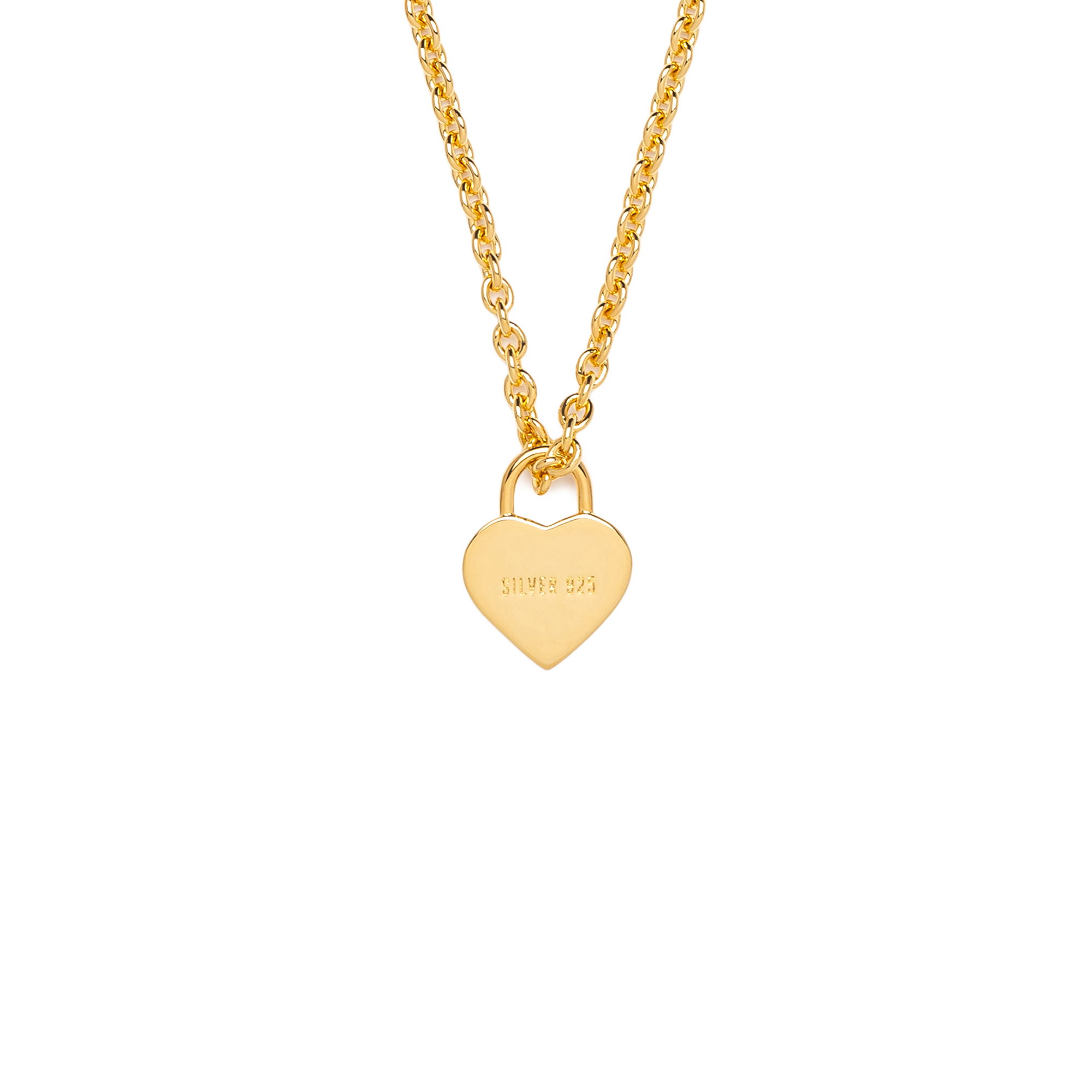 Human Made Heart Silver Necklace Gold HM30GD085