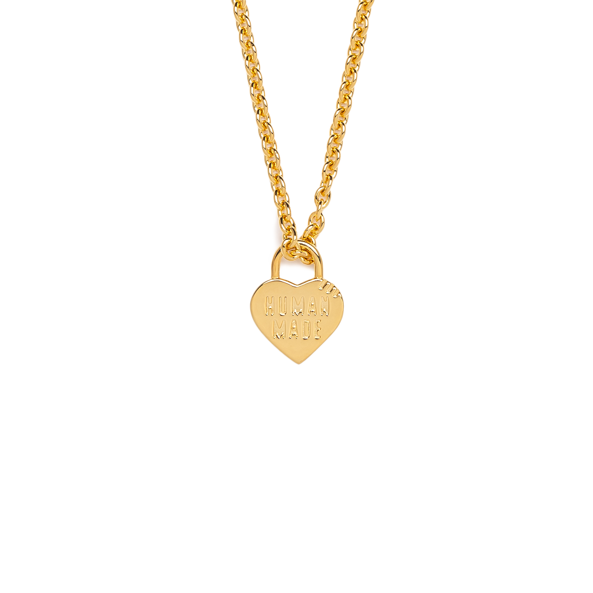 Human Made Heart Silver Necklace Gold HM30GD085