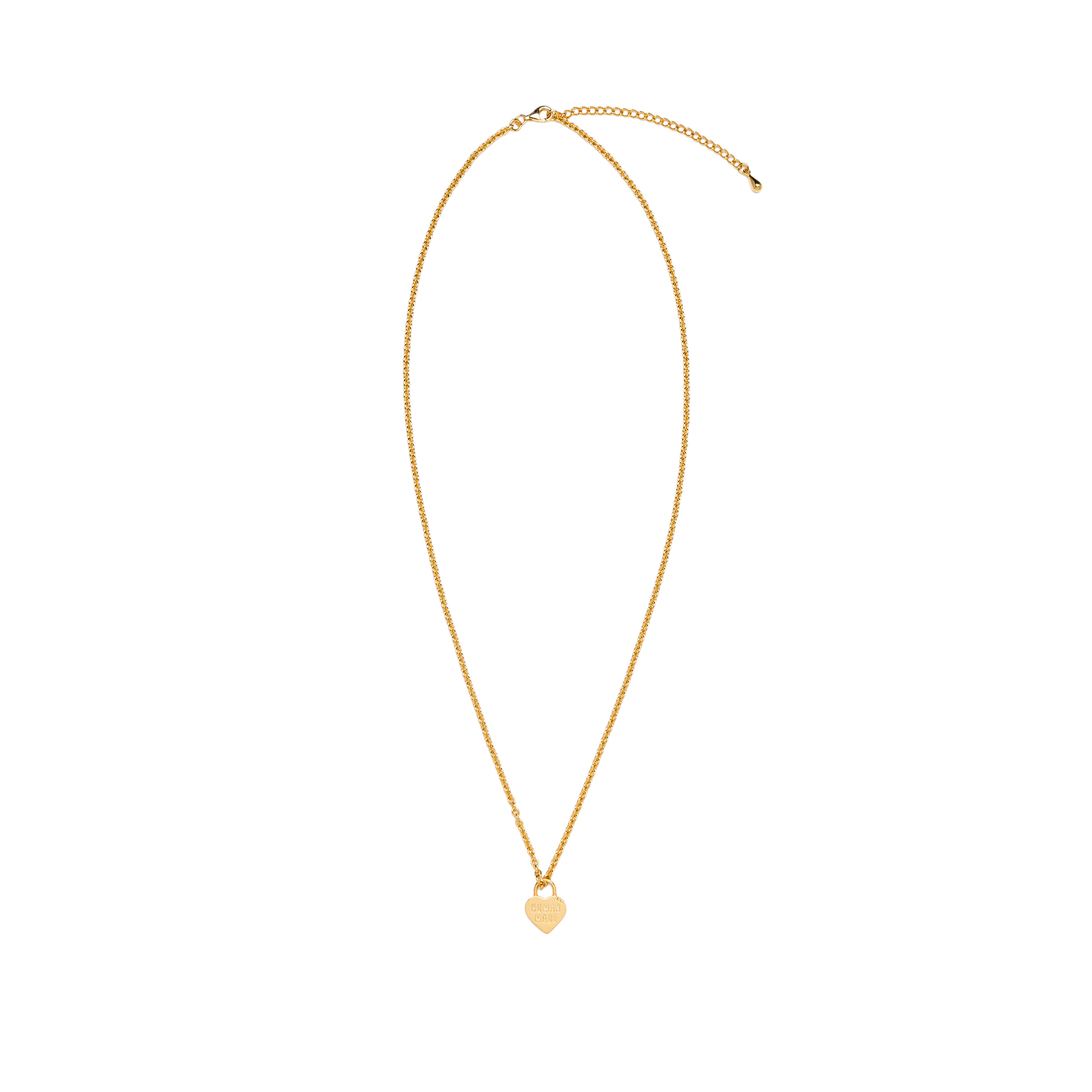 Human Made Heart Silver Necklace Gold HM30GD085