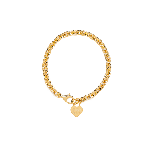 Human Made Heart Silver Bracelet Gold HM30GD086