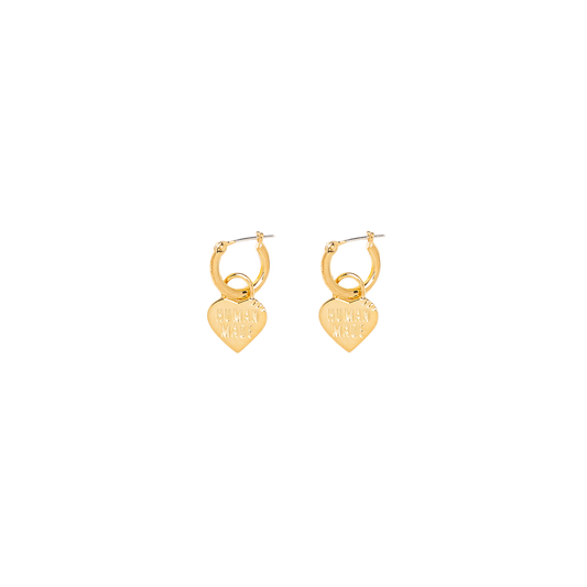 Human Made Heart Silver Earrings Gold HM30GD087