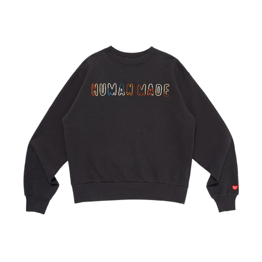 Human Made Embroidered Sweatshirt Black HM32CS048