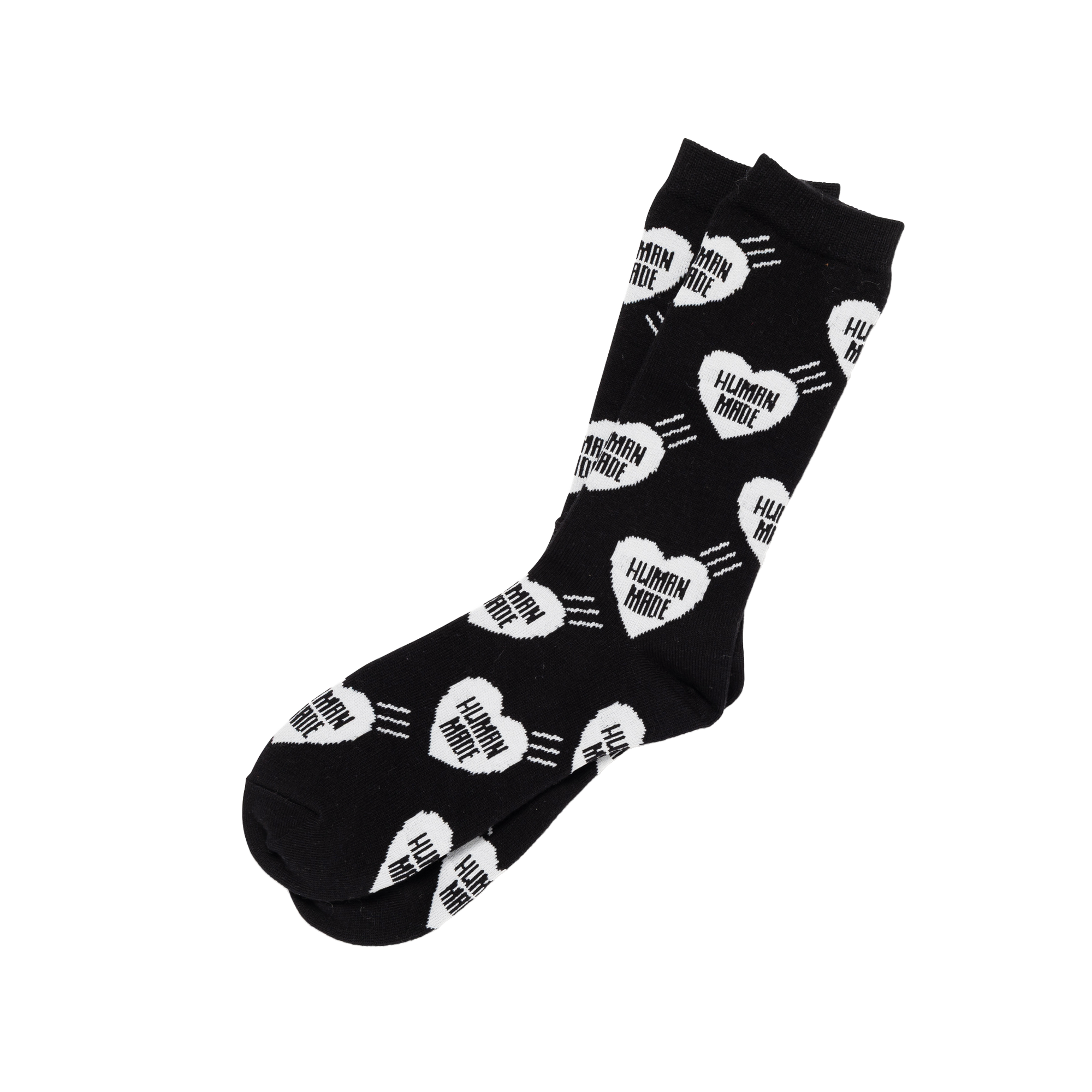 Human Made Heart Socks Black HM32GD057