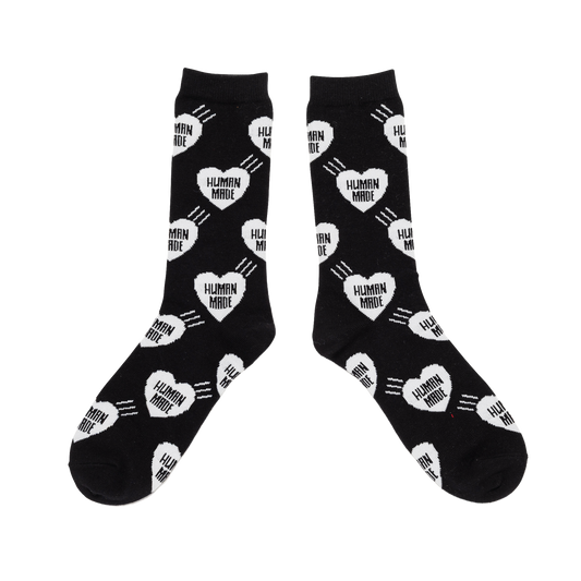 Human Made Heart Socks Black HM32GD057